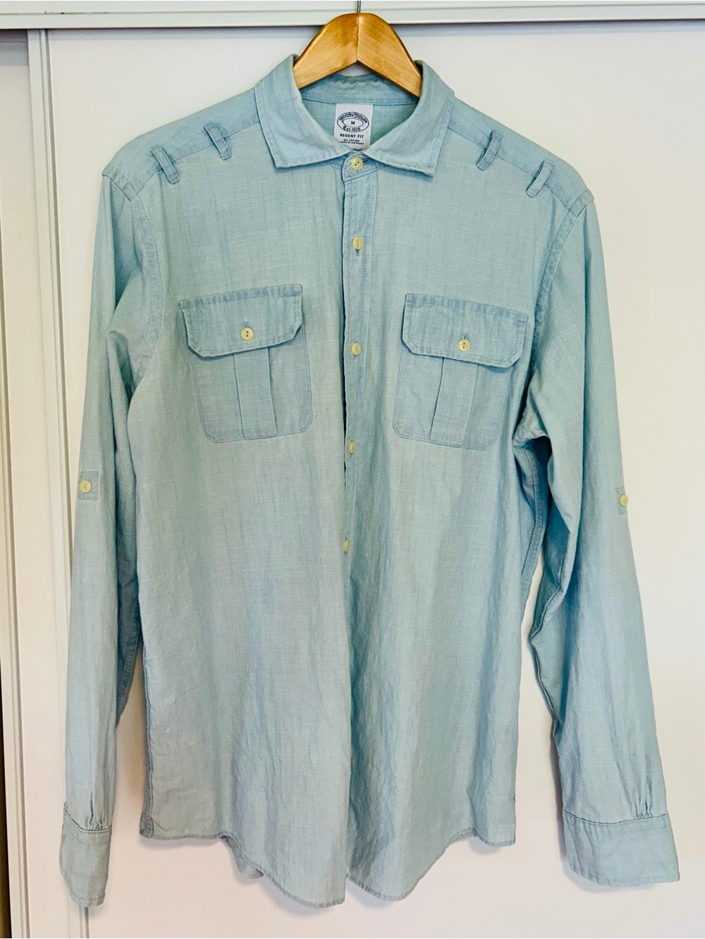 Brooks Brothers Safari / Field Shirt in Light Blue M